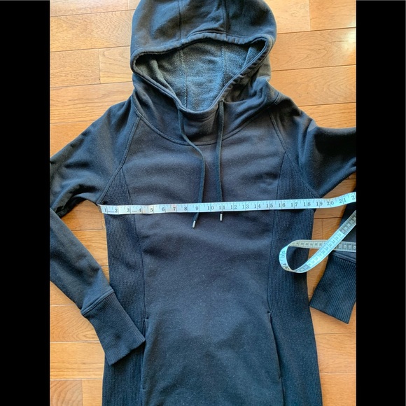 🖤Athleta Hayes Hoodie Dress/Tunic Top-Black-S/M🖤 - Picture 6 of 10
